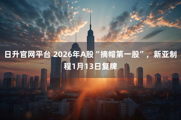 日升官网平台 2026年A股“摘帽第一股”，新亚制程1月13日复牌